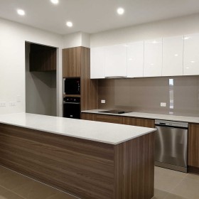 High End Modern Tall Wooden Kitchen Cabinet