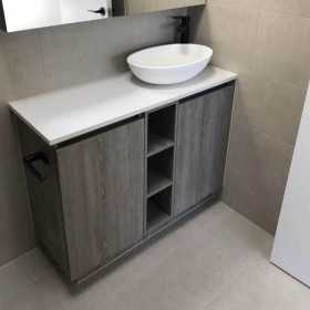 High End White Wooden Vanity Cabinet