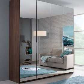 High End Modern Wooden Mirror Kitchen Cabinets